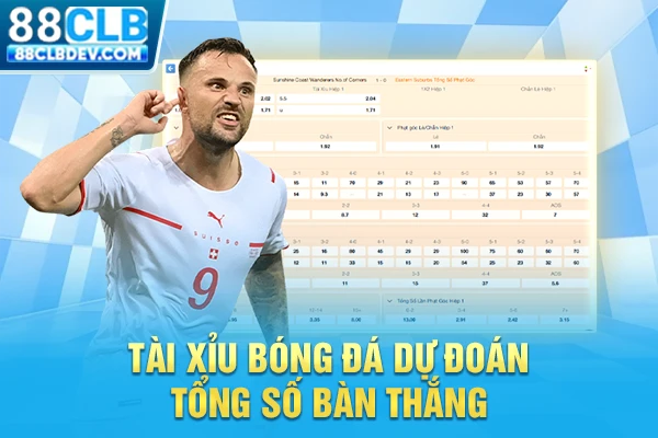 Tài Xỉu bóng đá dự đoán tổng số bàn thắng